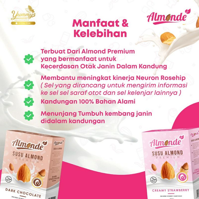 Almonde Susu Almond Susu Ibu Hamil Pelancar ASI Booster Almon Milk