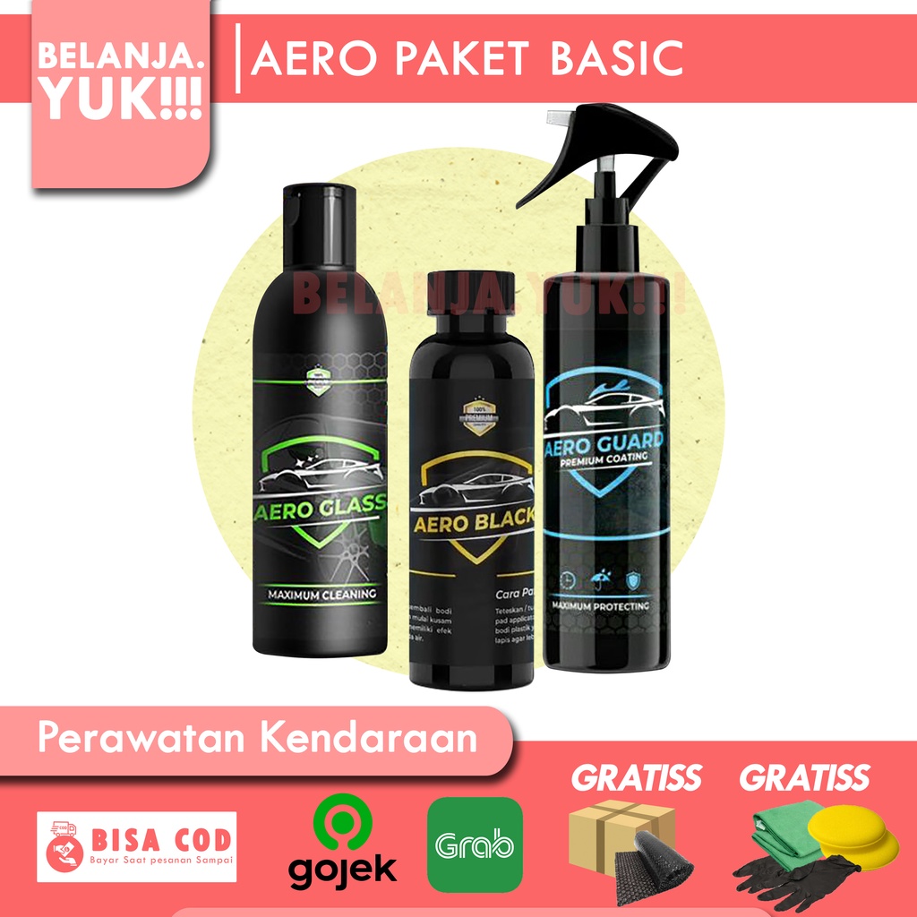 AERO PACK - PAKET PREMIUM Penghitam Pengkilap body dan nano coating