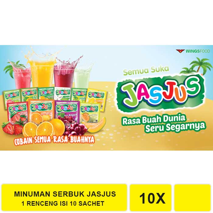 JASJUS MINUMAN INSTAN SERBUK ANEKA RASA (1 RENCENG ISI 10 SACHET)