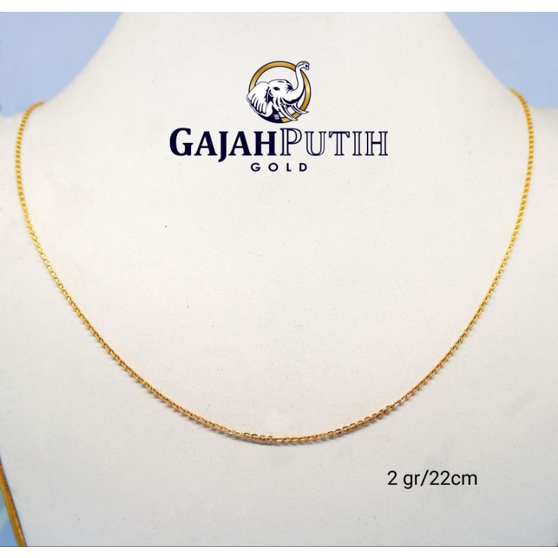2gr Kalung Model Nori Padat Emas Asli KodeO32020