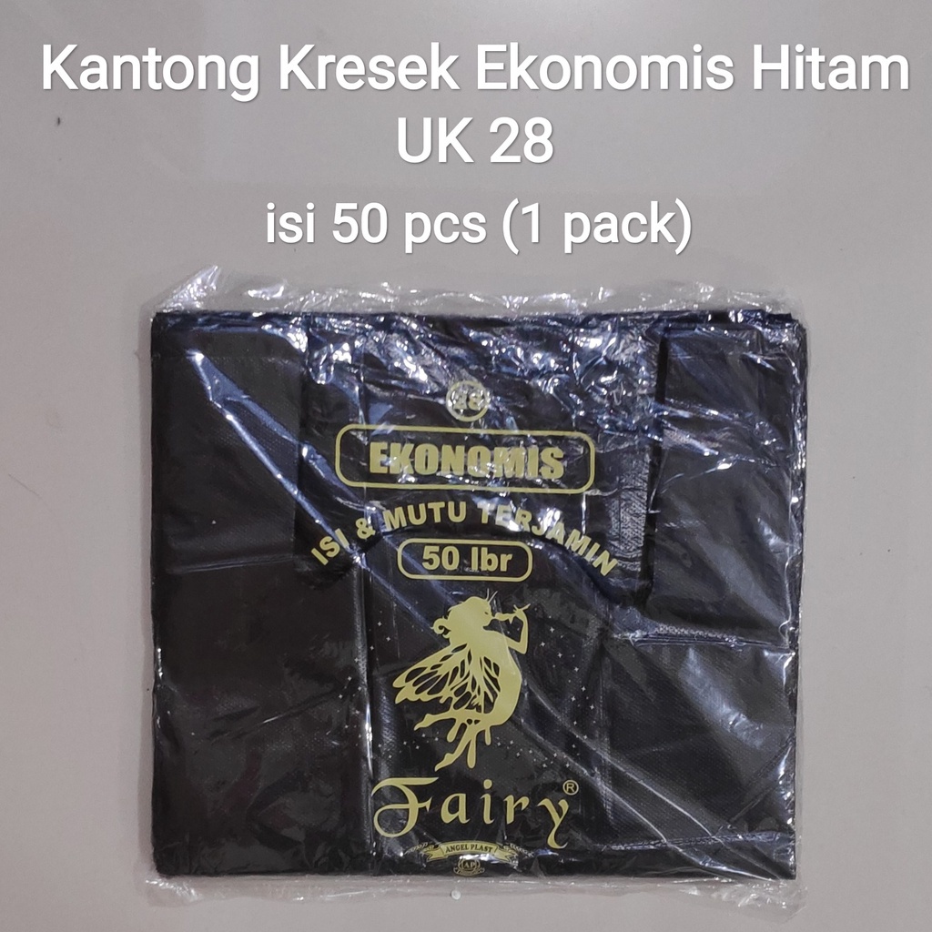 Eko 28 | Kantong Kresek Ekonomis Uk 28 isi 50 Lembar, Kantong Hitam tipis