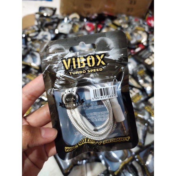 PROMO KABEL AUX VA10 NEW 3.5MM 1x1 VIBOX ORIGINAL HD SOUND FOR MUSIC BOX &amp; SPEAKER MULTY MEDIA