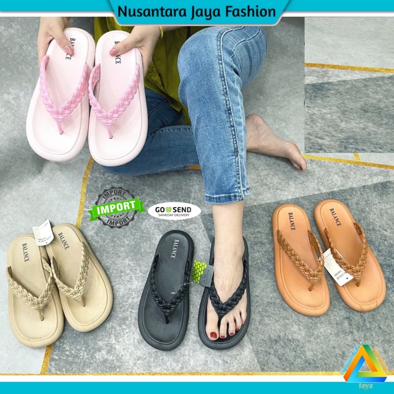 Sandal Jepit Wanita Jelly Import Balance 8888 F1 Talikepang