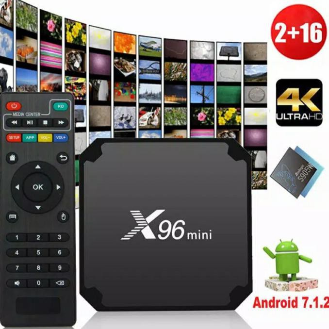 X96 Mini Smart Tv Box Ram 2Gb Rom 16Gb 4K Android Televisi Box Novishop6
