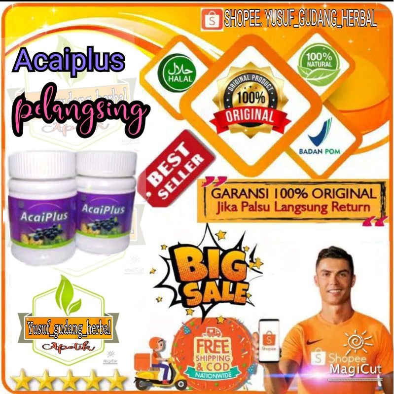 Acaiplus Acai Berry Pelangsing Nasa Tanpa Diet Original Herbal Alami