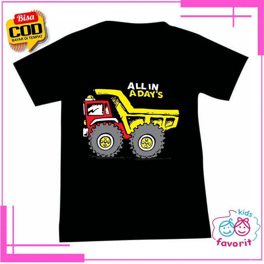 KAOS ANAK LAKI LAKI MOTIF MOBIL DUMP TRUK