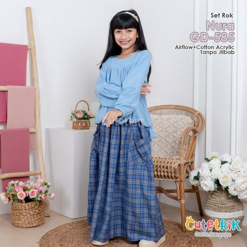 Set/Setelan Rok Anak Daily Original | Set Rok Nura GD 585 CUTETRIK