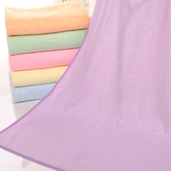 Handuk Dewasa 70X140cm Microfiber Motif Beruang Bahan Serat Air