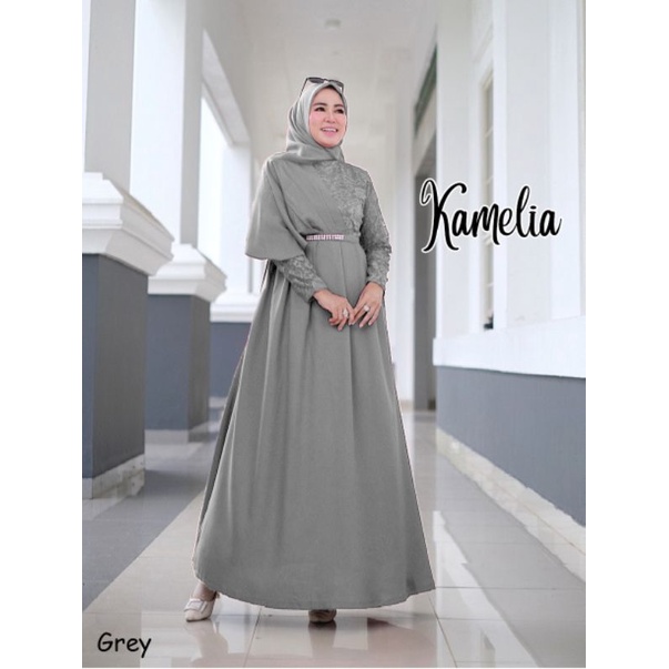 KAMELIA Gamis Pesta Mewah Maxi Dress Pesta Muslimah