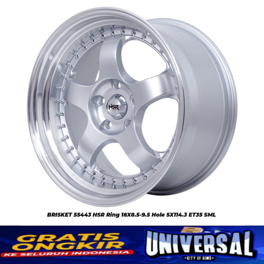 Velg Mobil Ring 18 HSR WHEEL Brisket R18 Work Meister Untuk Brv Grandmax Ertiga