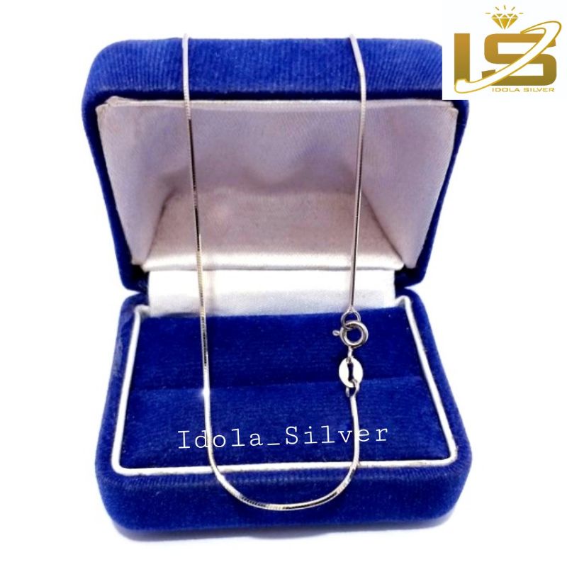 KALUNG PERAK ASLI PRIA WANITA SILVER 925 LAPIS EMAS PUTIH MODEL KASANDRA BULAT 3gram - PERHIASAN PERAK ASLI