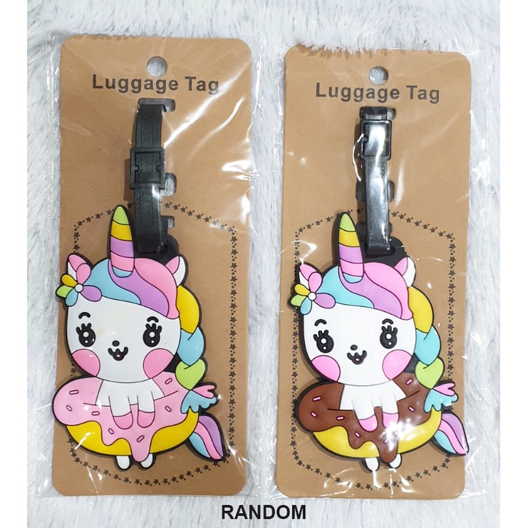 SALE 7.7 Travel Luggage Tag /  Gantungan Label Nama Karakter Kartun Anak Laki Laki dan Perempuan Lucu dan Gemes