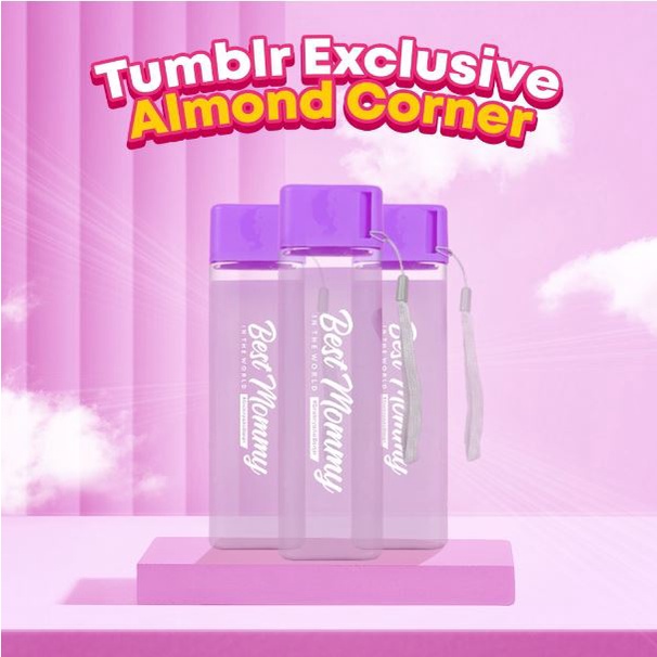 Botol  Pejuang ASI Best Mom Tumblr Square Yummys Almond - Ringan Mudah Awet