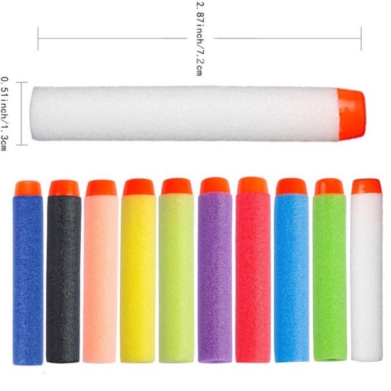 Peluru pistol nerf gun bullet dart soft KEPALA BULAT