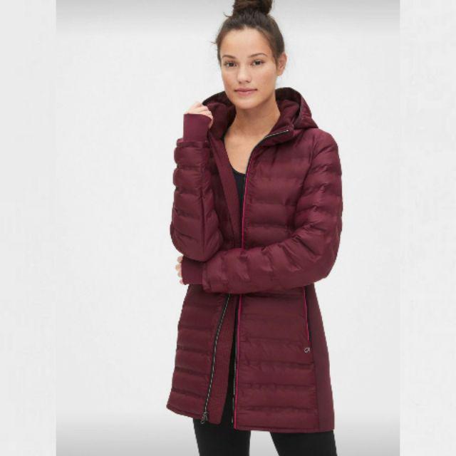 gapfit lightweight hooded puffer jacket