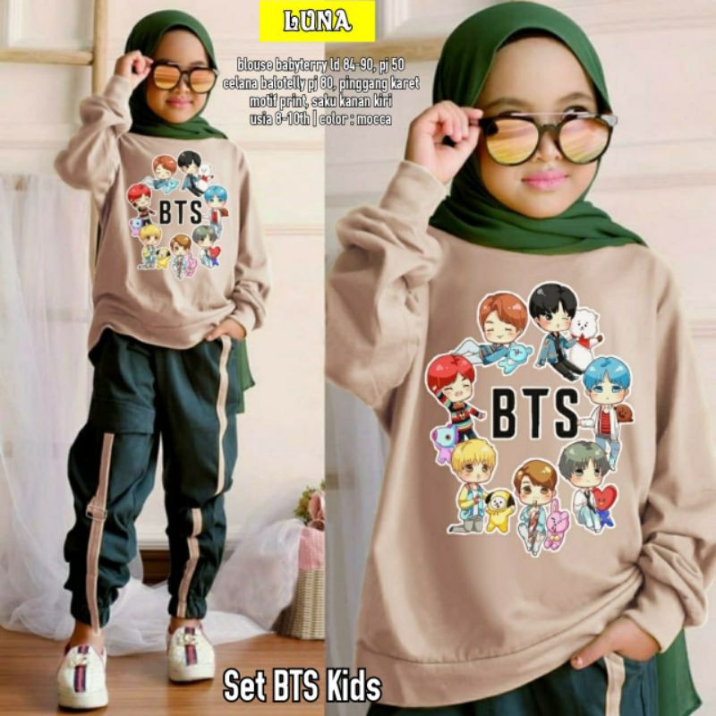 SET ATASAN DAN BAWAHAN CELANA BAHAN BEBYTERRY