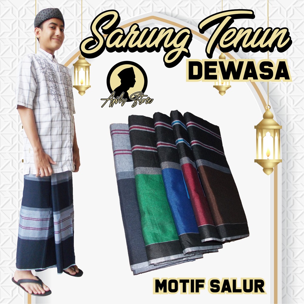 Khasanah Sarung Santri Motif Tenun Garis Garis Premium
