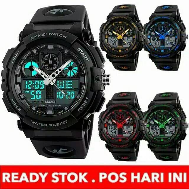 SKMEI jam tangan pria sporty anti air jam tangan casual