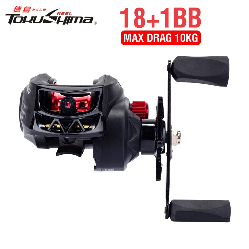 Fishing Reel / Penggulung Senar Pancing 18 + 1BB Kecepatan Tinggi Drag Max 10kg Rasio 7.2: 1