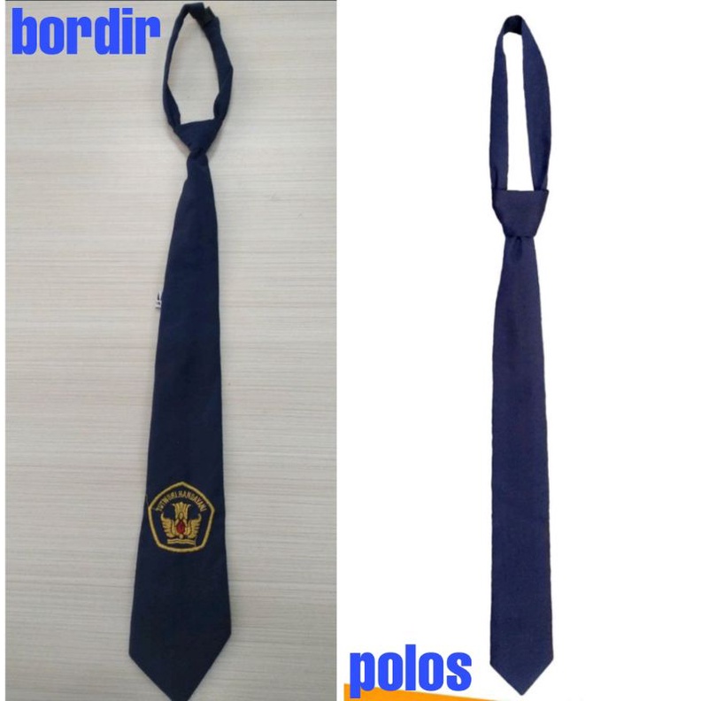 dasi sekolah SMP-dasi biru SMP-dasi polos biru-dasi bordir untuk sekolah SMP