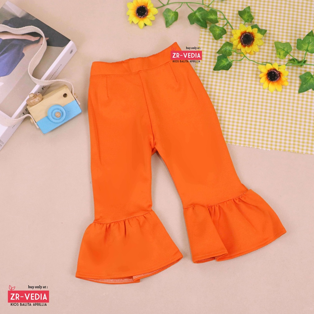 Trumpet Polos 6-7 Tahun / Celana Cutbray Adem Anak Perempuan Legging Cewek Modis Girl Lucu Panjang