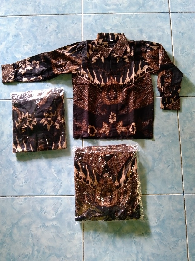 Batik Couple Ayah Dan Anak Laki Laki Lengan Panjang  Modern
