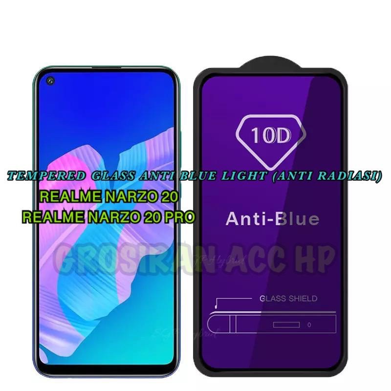 REALME NARZO 50i 50A 30A 20 PRO 50A PRIME Tempered Glass Anti Blue Light Radiasi Full Cover 10D