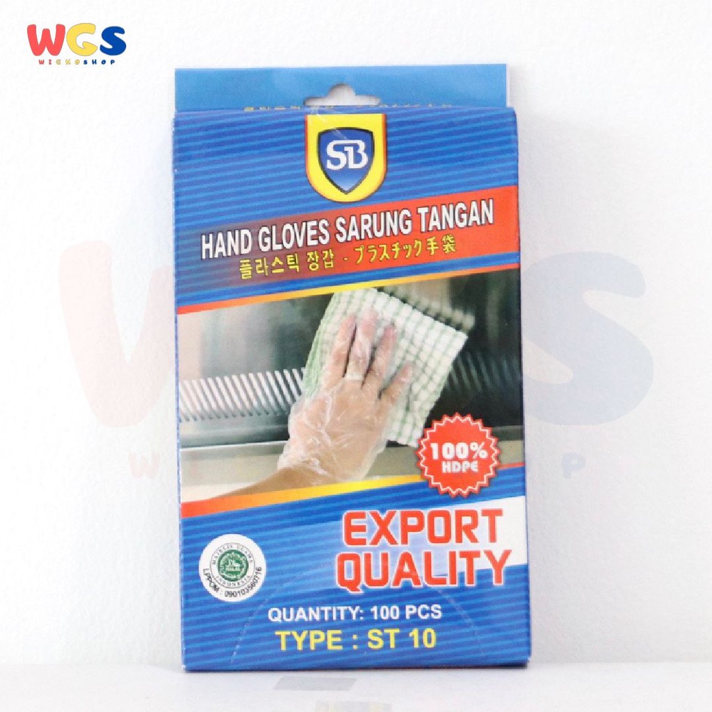 Sarung Tangan Plastik - Hand Gloves Plastic Export Quality 100 pcs