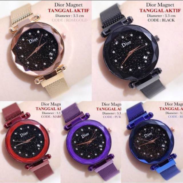 (100gr) Jam Tangan wanita Dior magnet / Jam Tangan Digital / Jam Tangan Magnet