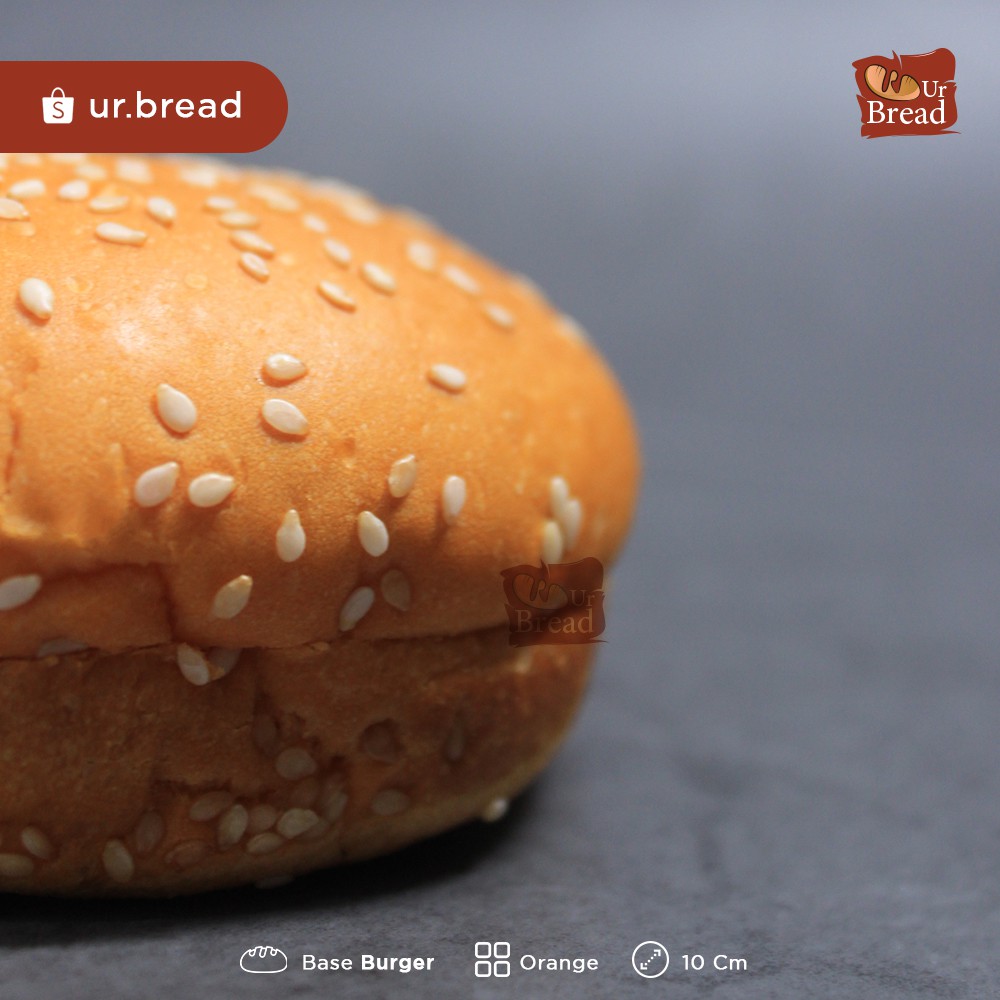 Roti Burger Jingga 10cm | Base Burger 10cm Orange