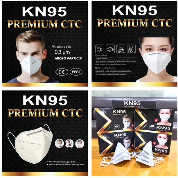Masker KN95 Masker N95 Masker KN 95 Masker N 95 Masker Asli Bnpb- CTC