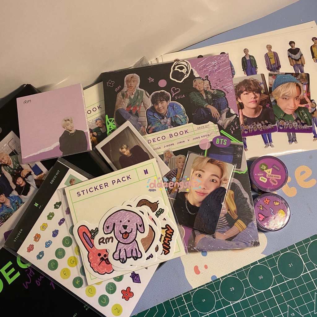 READY INA BTS Deco Kit Photocard Polaroid Diary Book Sticker Sharing Unsealed [RM Jin Suga Jhope Jim