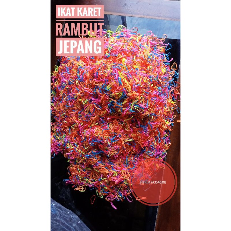 Ikat rambut karet jepang headband isi 15gr &amp; 50gr termurah samarinda