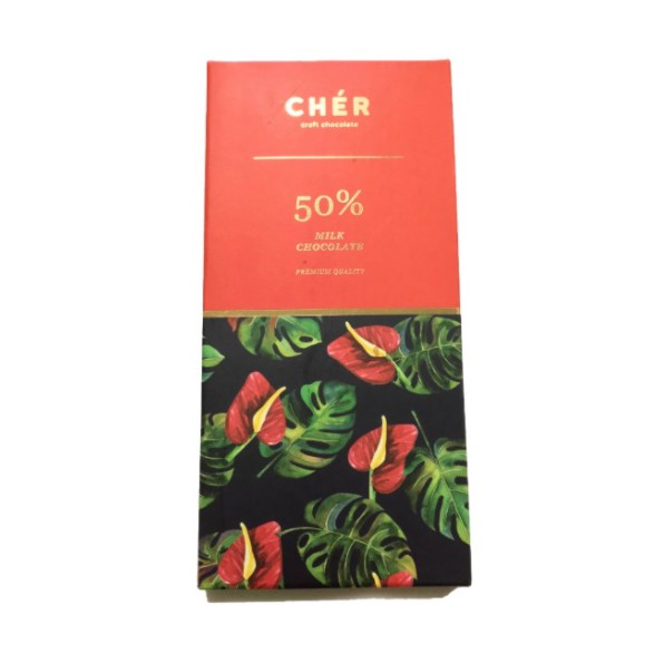 Cher Premium Dark Chocolate 50% Coklat Cokelat Bar Lokal 100% HALAL