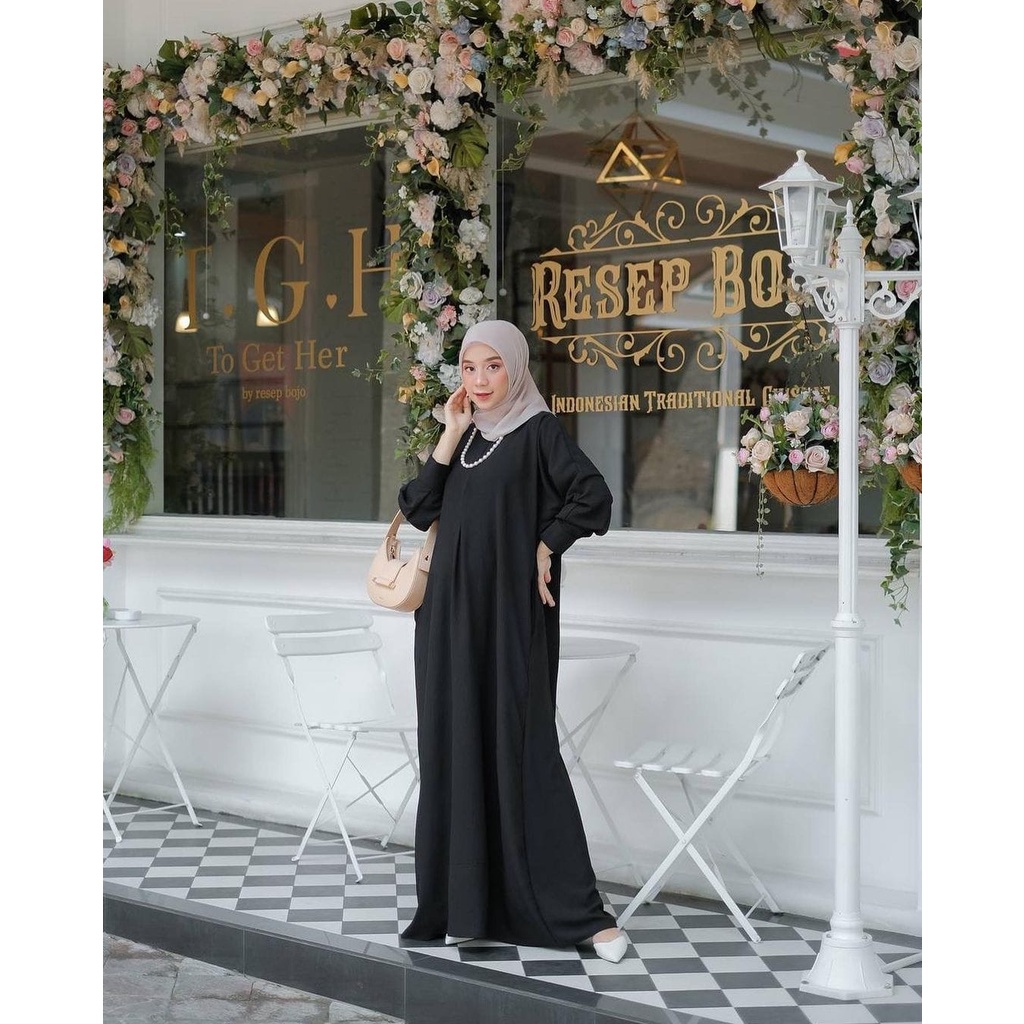 Gamis Polos Fayha Grey Ukuran Jumbo-Gamis polos termurah terbaru ukuran jumbo M L XL XXL 3XL 4XL