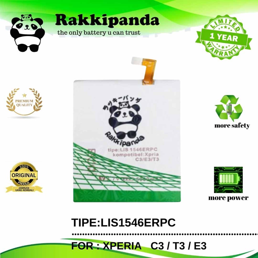 (R/K)- RakkiPanda - LIS1546ERPC Sony Xperia C3 / Xperia T3 Batre Batrai Baterai