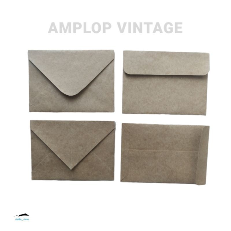 

ISI (10 PCS) AMPLOP vintage handmade kecil/kertas Kraft Samsons ukuran 8cm 11cm.