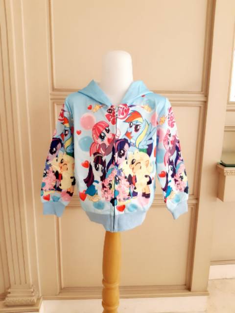 GA2691 LITTLE PONY OUTER PINK / JACKET HOODIE ANAK PINK / JAKET OUTER LITTLE PONY IMPORT MURAH