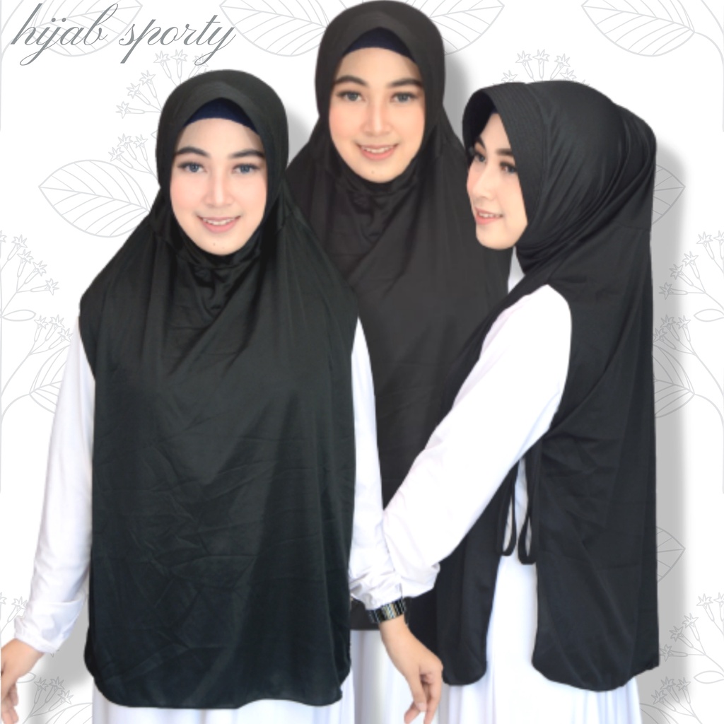hijab sport olahraga / jilbab instan sporty training jilbab volly HIJAB SPORT | JILBAB OLAHRAGA KERUDUNG OLAHRAGA | HIJAB SPORTY jilbab rompi cardigan / Hijab Instant / Hijab Sporty Olah Raga Spandek Bergo Polos Linear-1