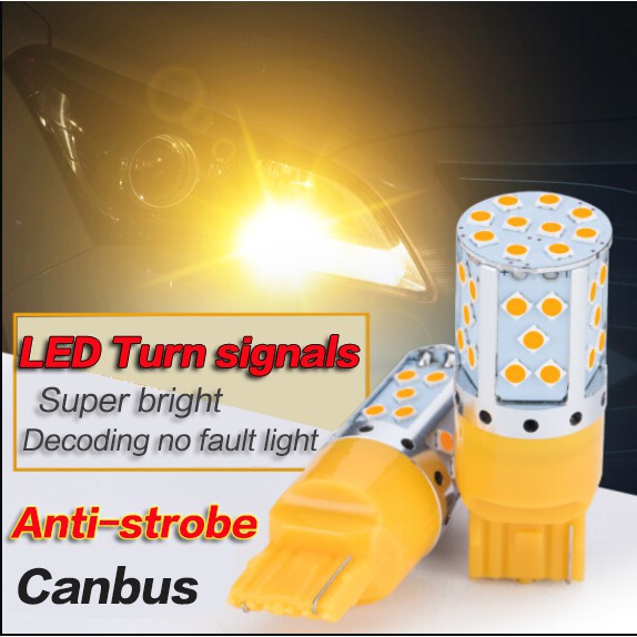 1pcs Lampu Sinyal Belok Belakang Mobil LED Canbus T20 1156 P21W Anti Strobe