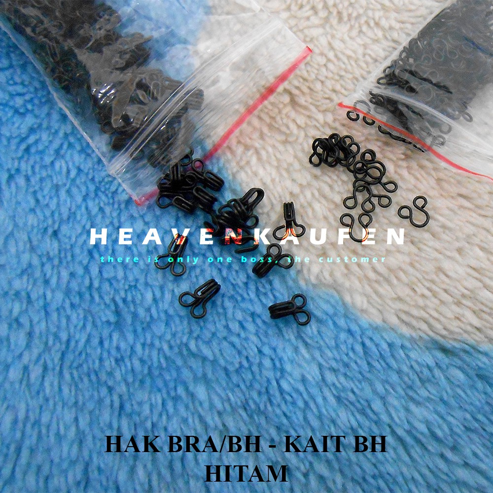 Hak Bra - Hak BH (Kait Bra/BH) Warna Hitam Harga Per Pack isi 144 pcs