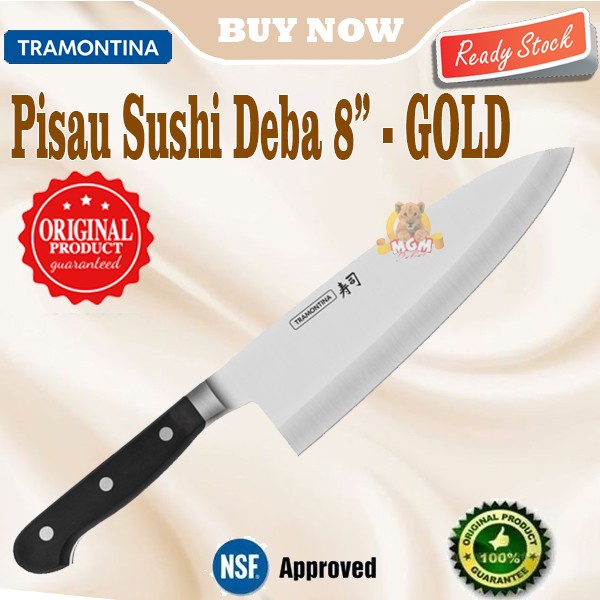 Tramontina DEBA 8in GOLD pisau sushi line japan precision knife