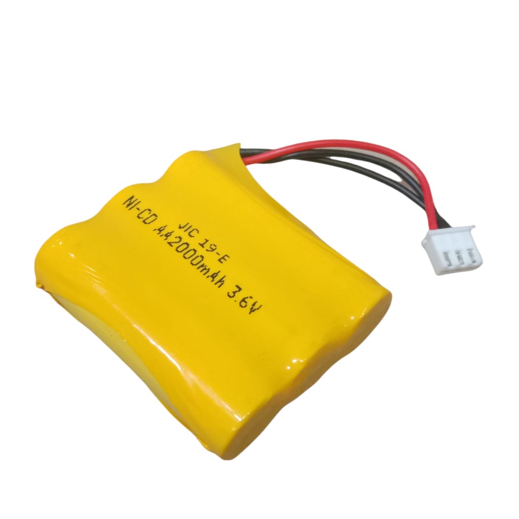 Baterai Remot Control / Batere RC JIC 19-E NI-CD AA 2000mAh 3,6V Konektor JST 3 PIN PUTIH