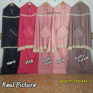Mukena Simple Polos Renda Tingkat Dewasa adem Shopee Mukena Simple Polos Renda Tingkat Dewasa adem Shopee