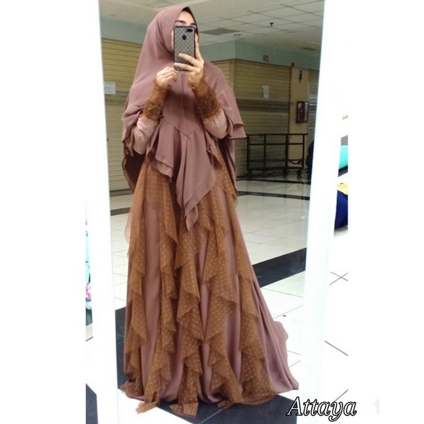 ATTAYA BY AL ZEERA (Gamis syari, gamis pesta, gamis set, dress pesta, gamis simple)