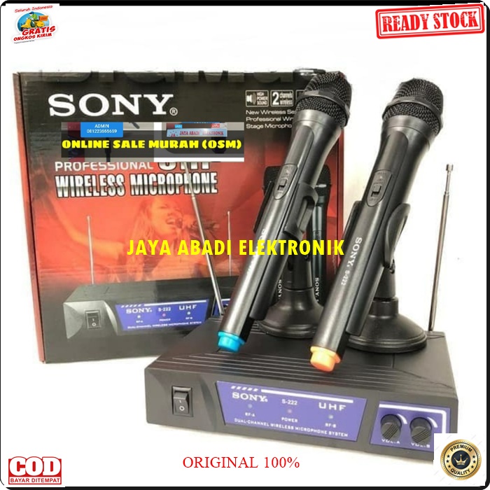 G468  SONY MIC HANDLE SEPASANG WIRELESS MIKROPHONE BEST VOKAL BEST SISTEM AUDIO PANGGUNG DYNAMIC PENGERAS SUARA JERNIH DAN SENSITIF COCOK UNTUK SEGALA JENIS ACARA PANGGUNG PODUK BERKHUALITAS HARGA TERJANGKAU