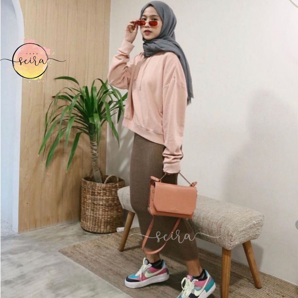 [BISA COD] Rok Span Rajut Premium BB 30-80 Kg | Rok Span Rajut Maxi Wanita Size L - XL