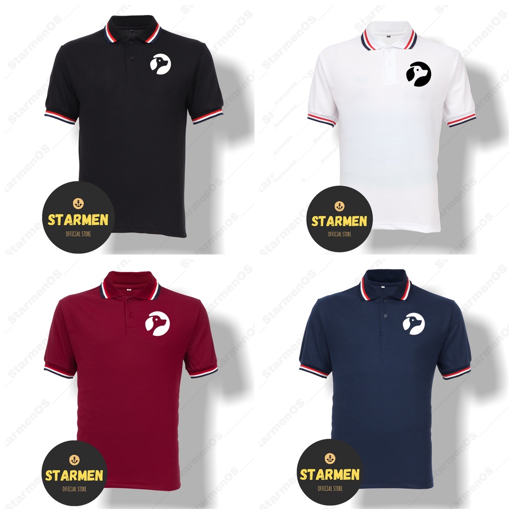 Kaos Polo Shirt Pria Kerah Logo DOG