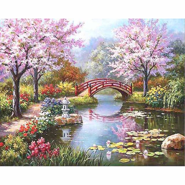 Do it yourself painting by numbers DZ224 Sakura Bersemi