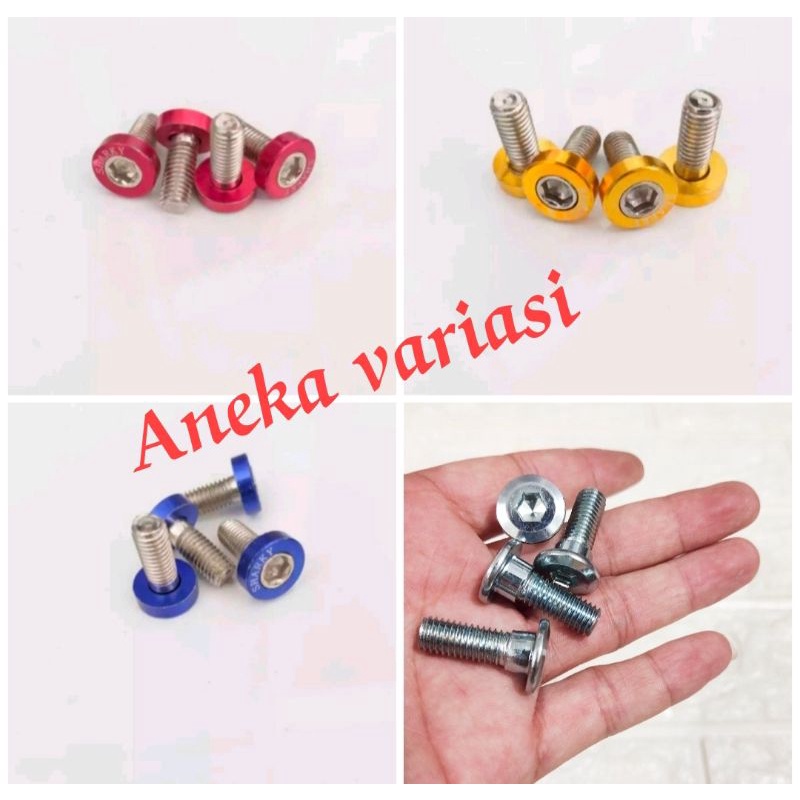 baut L piringan baut piringan cakram CNC stainless harga 4pcs